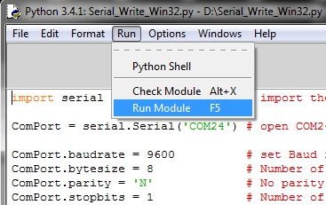 python serial port stx packet example